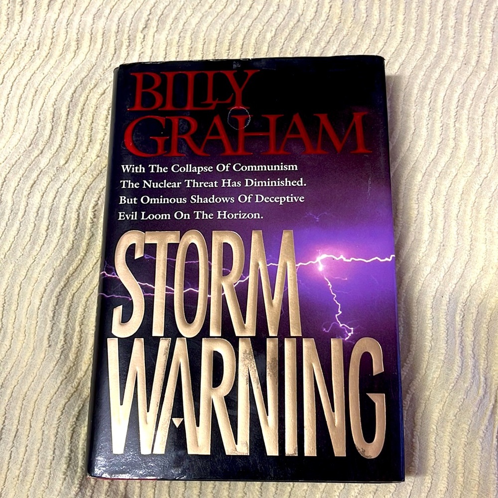 Storm Warning hard cover book by Billy Graham